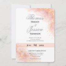 Brilho Dourado Rosado Elegância Romântica de Casam