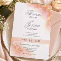 Brilho Dourado Rosado Elegância Romântica de Casam