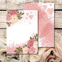 Convites Brilho E Glamour Rosa Dourado Brilhante Vazio