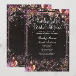 Convites Brilho Escuro Brilho Glam Luz Chuva de Bridal