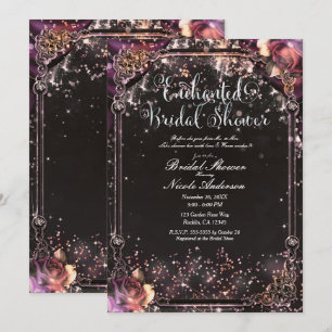 Convites Brilho Escuro Brilho Glam Luz Chuva de Bridal