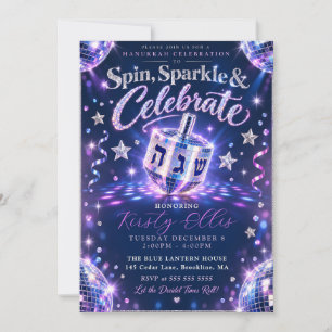 Convites Brilho Giratório Hanukkah
