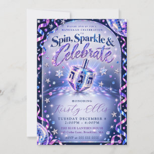 Convites Brilho Giratório Hanukkah