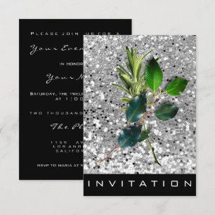 Convites Brilho italiano da prata da casa do comensal do