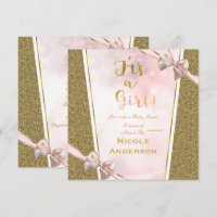 Brilho Rosa Dourado Glam É uma Menina Arco Chuveir