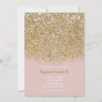 Brilho Rosa e Dourado Moderno Chique Glam Glamour 