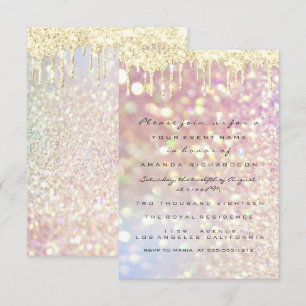 Convites Brilho Rose Gold Luxo Noiva Sweet 16