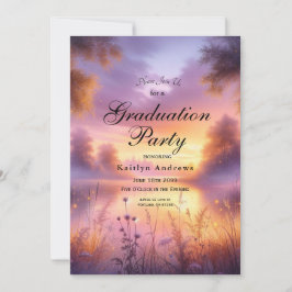 Convites Brilho Tranquilo do Entardecer à Beira do Lago