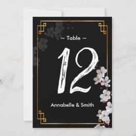 Convites Brilhos de Cereja Brancos Número da tabela do &our