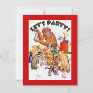 Convites Brilhos de macacos do Vamos