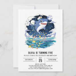 Convites Brincadeira Azul Tubarão Azul Aniversário