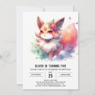 Convites Brincadeira Chic Fox Birthday