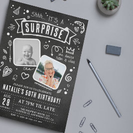 Convites Brincadeira com Doodle 2 Surpresa Fotográfica Aniv