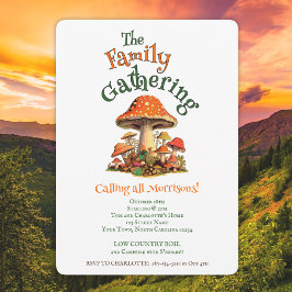 Convites Brincadeira De Cogumelos De Água Retro Reunião Fam