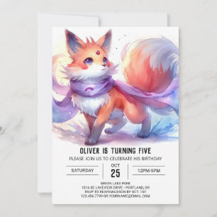 Convites Brincadeira Encantada Fox Birday