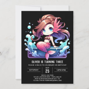 Convites Brincadeira Majestésica Sereia Aniversário