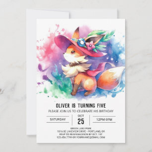 Convites Brincadeiras De Água Fox Birthday