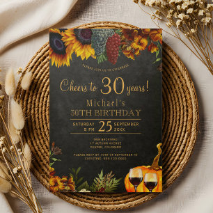 Convites Brinde a 30 anos festa de aniversário de 30 anos o