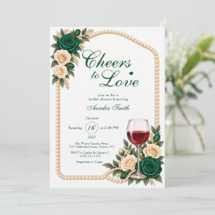 Convites Brinde ao Amor Chuveiro de Noiva Esmeralda Verde