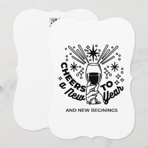 Convites Brinde ao Design de Celebração do Ano Novo