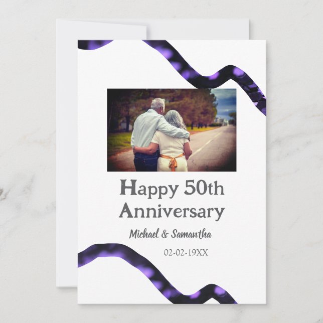 Convites brinde aos 50 anos de aniversário adicionar nome f (Frente)