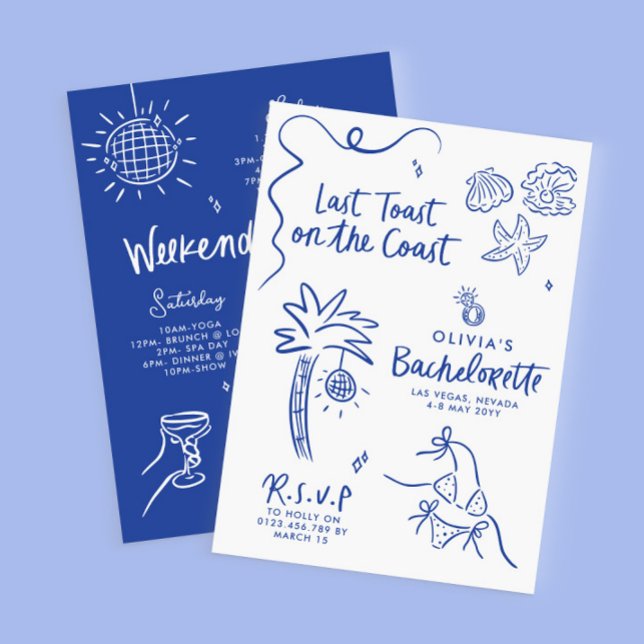 Convites Brinde de torrada de mão branca na costa (Criador carregado)