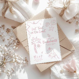 Convites Brinde de torrada de mão branca na costa invi