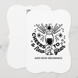 Convites Brinde para uma Celebração do Ano Novo Design