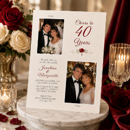 Convites Brindemos aos 40 Anos de Aniversário de Casamento