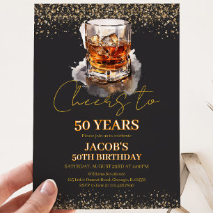 Convites Brindemos aos 50 Anos de Aniversário de Whisky