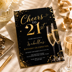 Convites Brindes aos 21 Champanhe Aniversário de 21 anos