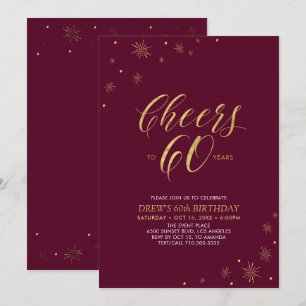 Convites Brindes aos 60   Festa de Aniversário de 60 anos D