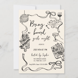 Convites Bring a Board Girls Night Invitation