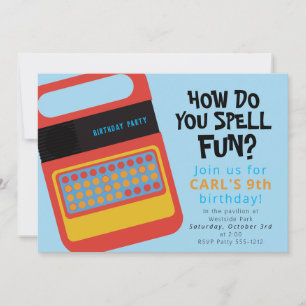 Convites Brinquedo eletrônico de falar e soletrar design de