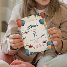 Convites Brinquedos Planes e Aniversário de criança de Balõ