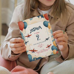 Convites Brinquedos Planes e Aniversário de criança de Balõ