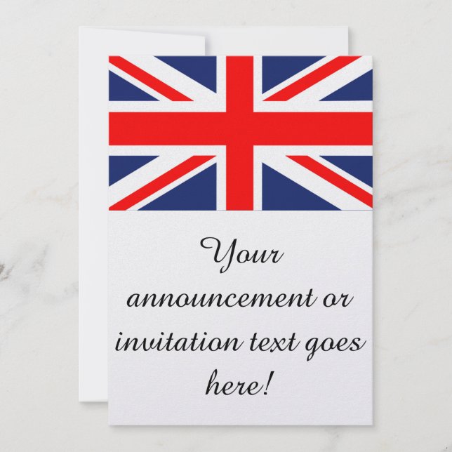 Convites British Union Jack Flag (Frente)