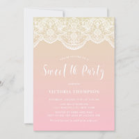 Brocade Branca Lace Pink Ombre Doce 16 Festa