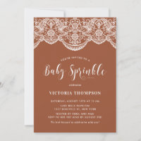 Brocade Branca Lace Terracotta Baby Sprinkle