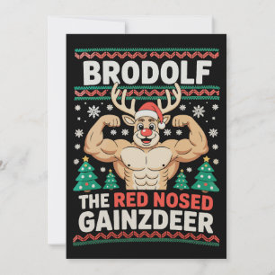 Convites Brodolf Nariz Vermelho Gainzdeer Rena de Natal Aca