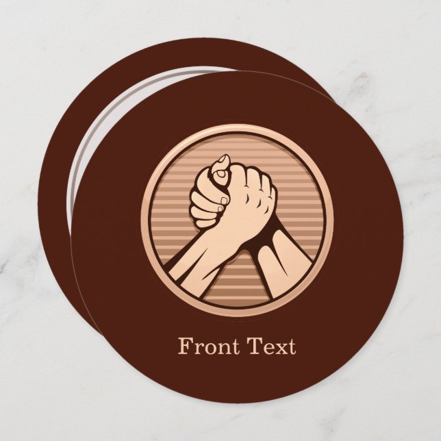 Convites Bronze da luta do braço (Frente/Verso)