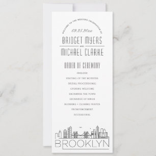 Convites Brooklyn Programa de Casamento por Deco Moderno