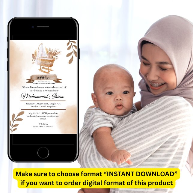 Convites Brown Autumn Deixa O Bebê-Rouxinol Anunciante (Criador carregado)