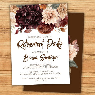 Convites Brown Beige Flowers - Partido da Reforma Floral