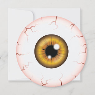 Convites Brown Iris Eyeball Bloodshot Festa de Halloween