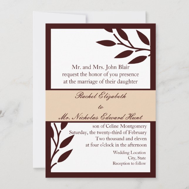 Convites Brown Sai:Convite (Frente)