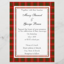Bruce Scottish Wedding Invitation