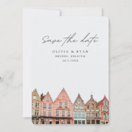 Convites Bruges Wedding Bélgica Salvar Data