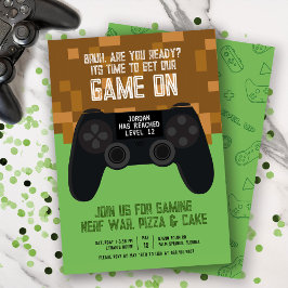 Convites Bruh Game On Pixel Party Birthday