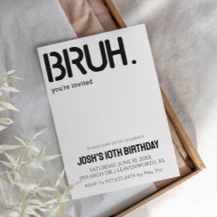 Convites Bruh, você é o Aniversário dos Meninos Convidados